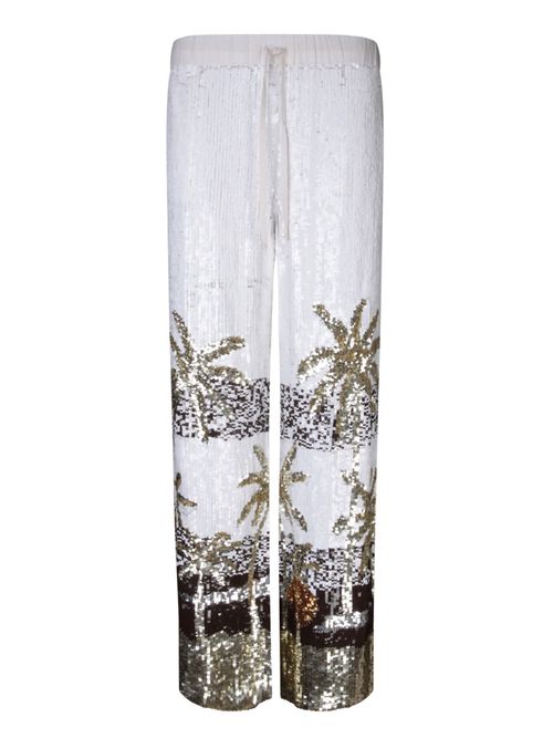 Parosh White Sequin Trousers