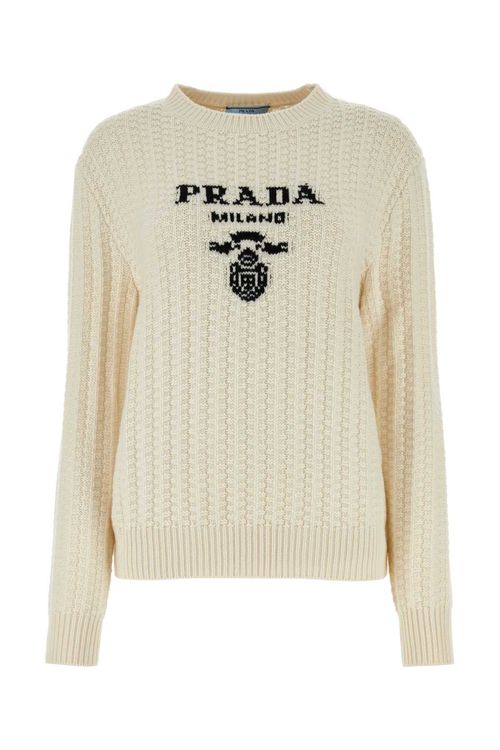 Prada White Cashmere Sweater