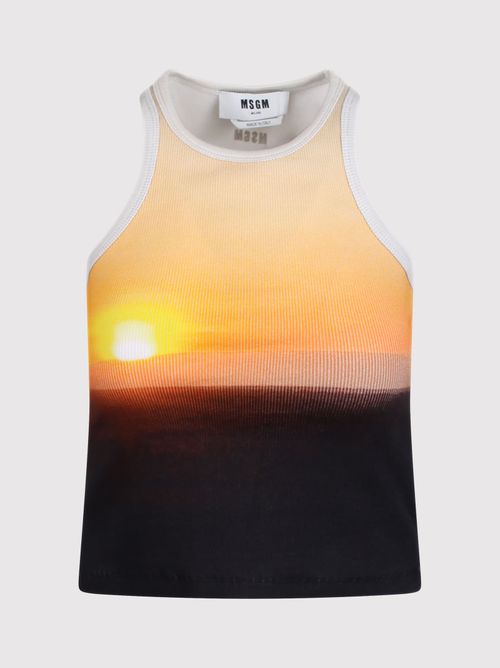 Msgm Jersey Rib Tank Top