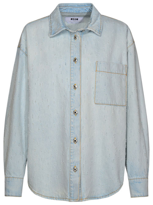 Light Blue Denim Shirt Msgm