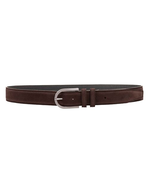 Kiton Brown Suede Belt With...