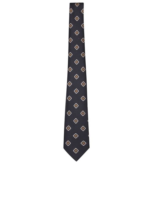 Kiton Black/ Beige Patterned...