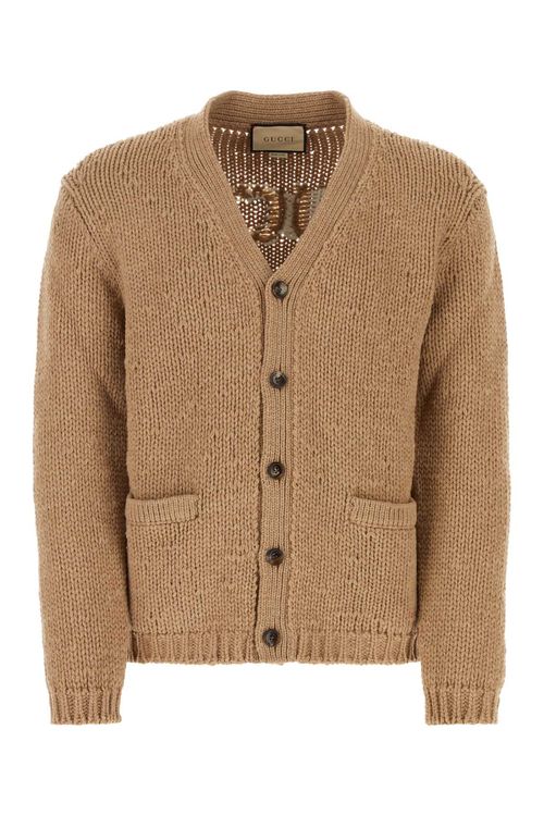 Gucci Camel Wool Cardigan