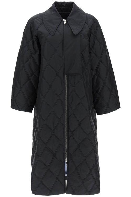 Ganni Quilted Oversized Coat