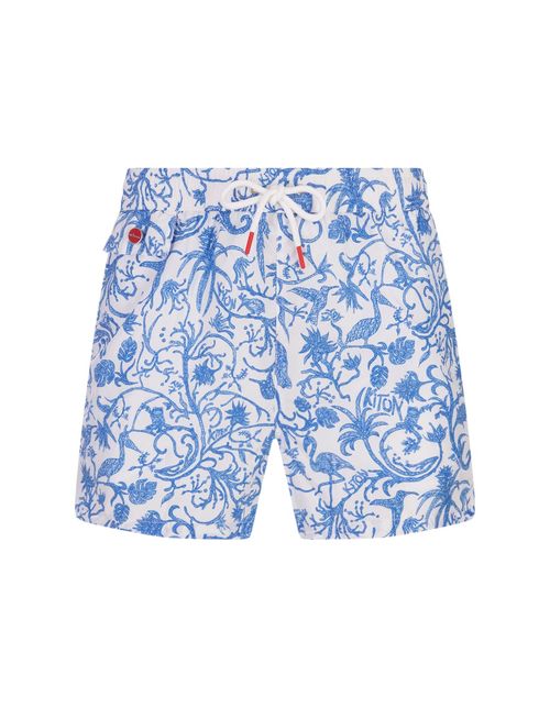 Kiton White Swim Shorts With...