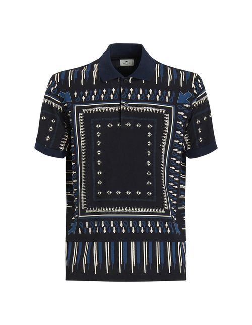 Etro Navy Blue Polo Shirt...