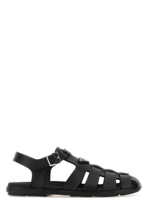 Prada Black Rubber Sandals