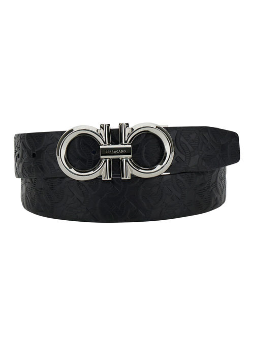 Ferragamo Black Leather Belt...