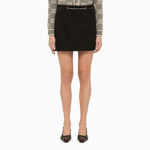 Gucci Black Cotton Miniskirt