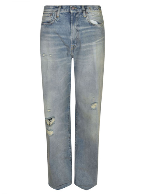 R13 Straight Distressed Jeans