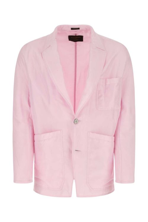 Zegna Pastel Pink Silk Padded...