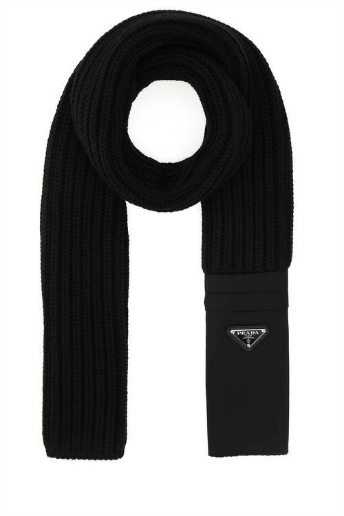 Prada Black Wool Scarf