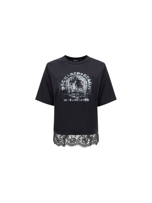 Dsquared2 Black Cotton T-Shirt