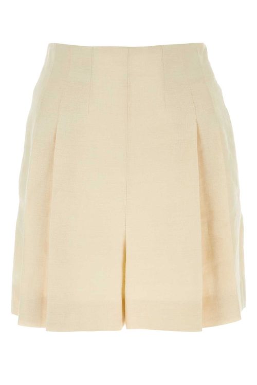 Chloé Ivory Linen Shorts