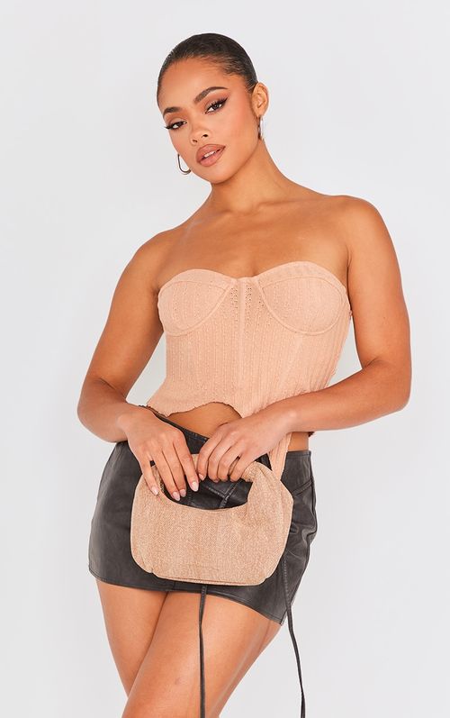 Stone Bandage Dip Hem Bust Cup Corset