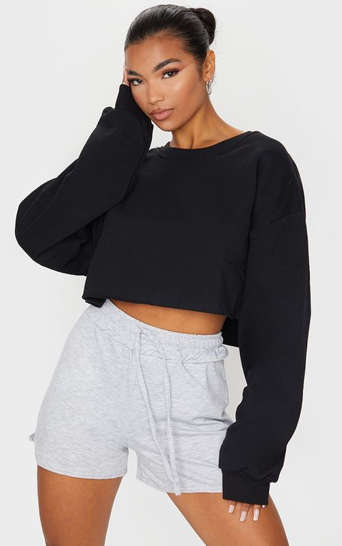 Black Oversized Cropped...