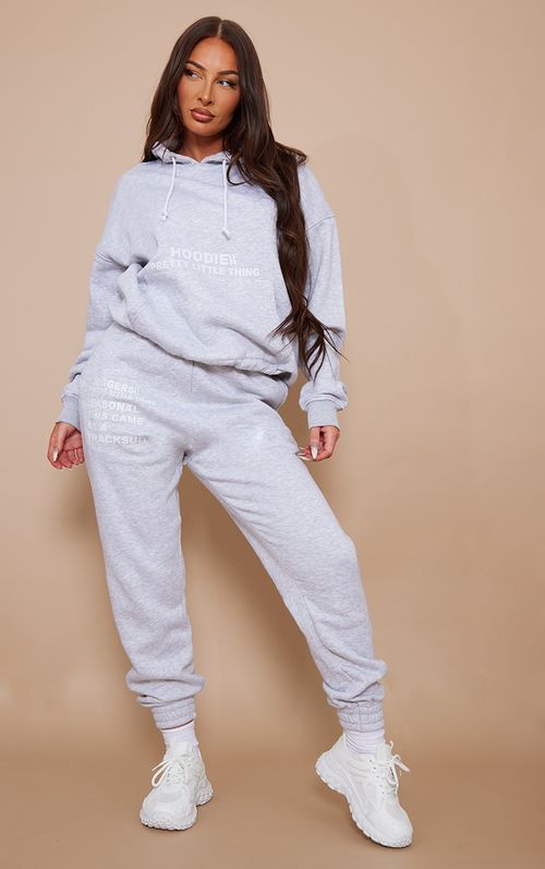 Plt Ash Grey Badge Straight Leg Sweatpants