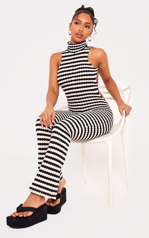 Monochrome Textured Stripe...