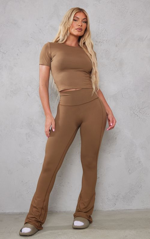 Olive Sport Sculpt High Waist Flare Yoga Pants