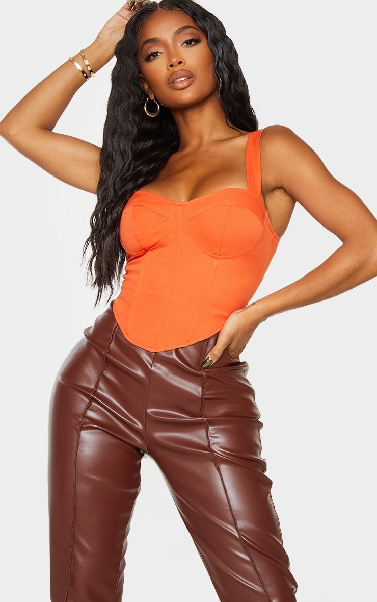 pointed edge corset top