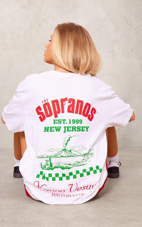 White Sopranos Logo T Shirt,...