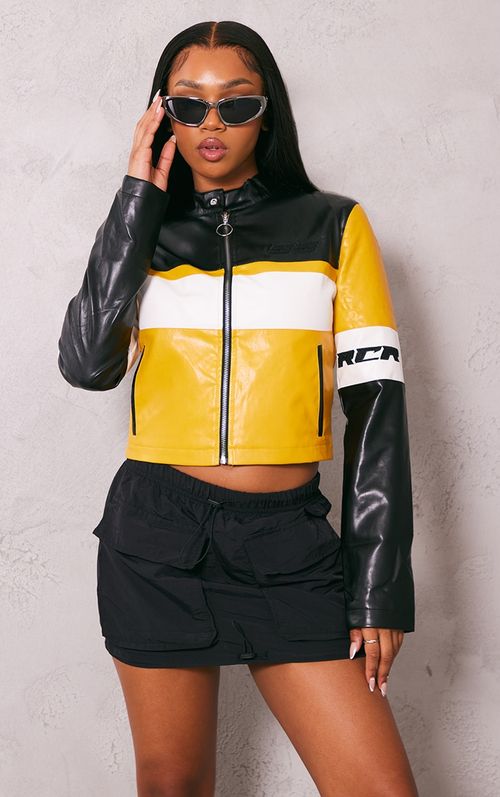 Prettylittlething Women's Contrast Stripe Motocross Jacket