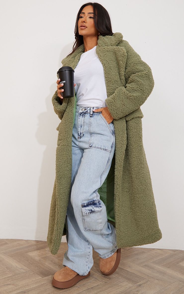 Green borg cheap longline coat