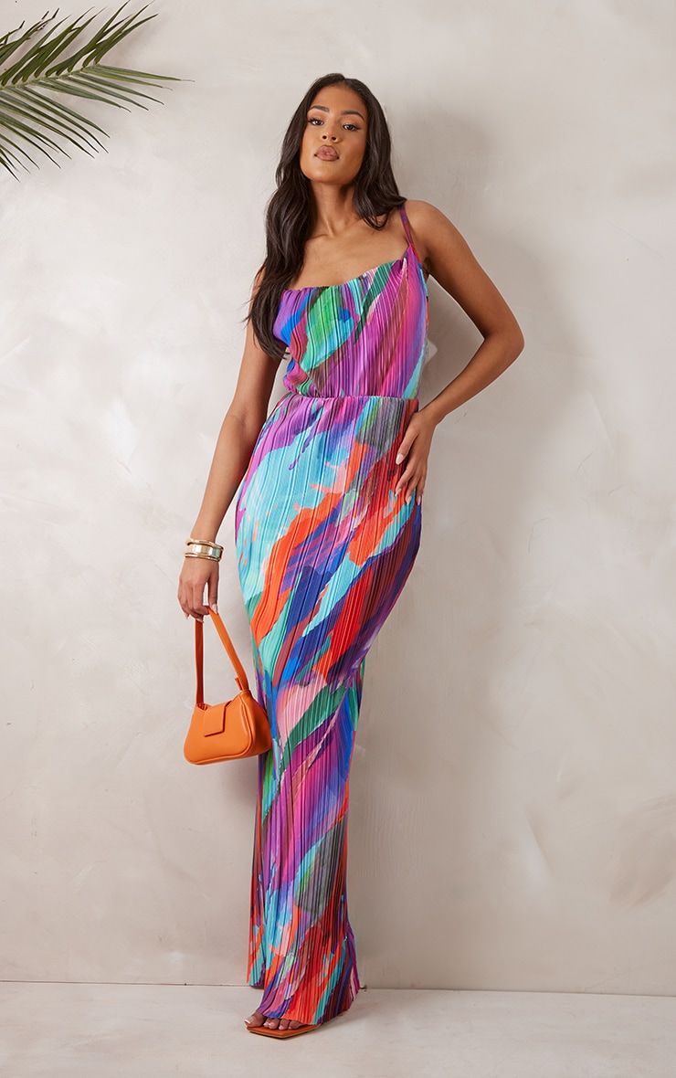 Maxi plisse shop dress