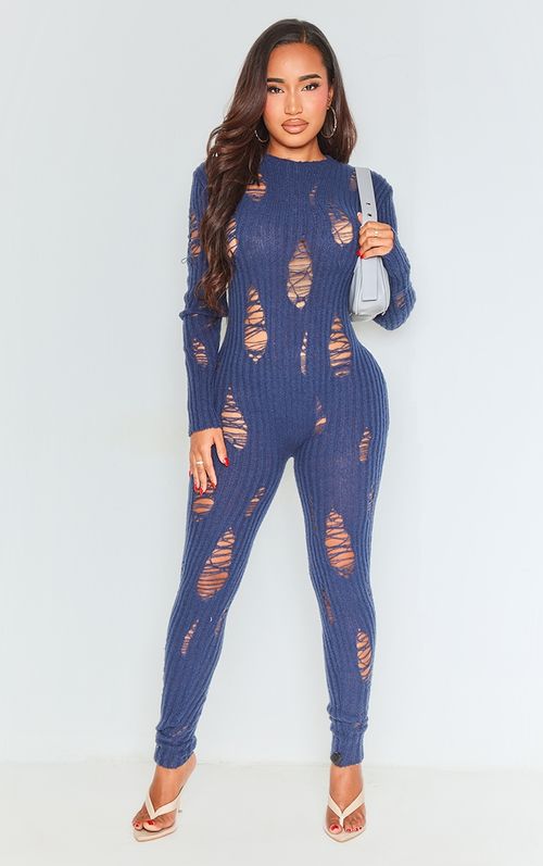 Shape Bright Blue Branded Contour Sports Jumpsuit