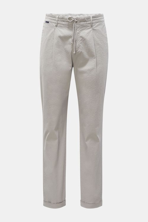 04651/ A trip in a bag - Herren - Seersucker Joggpants grau