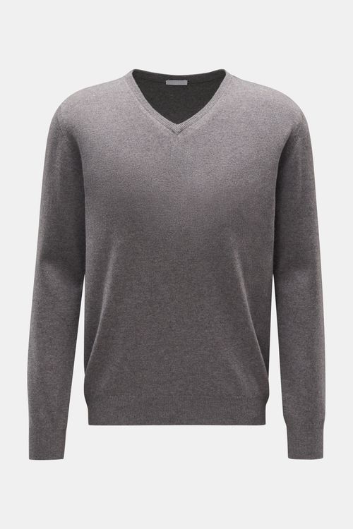 BRAUN Hamburg Essentials - Herren - Cashmere V-Neck Pullover grau
