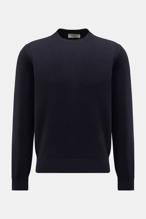 Filippo de Laurentiis - Herren - Merino Rundhalspullover navy