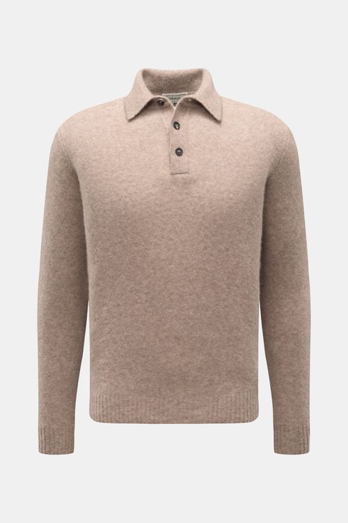 Filippo de Laurentiis - Herren - Strickpolo beige meliert