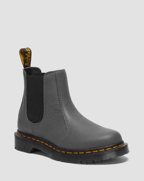 Dr. Martens Women's 2976 Virginia Leather Chelsea Boots in Grey, Soft Leather, Size: 9