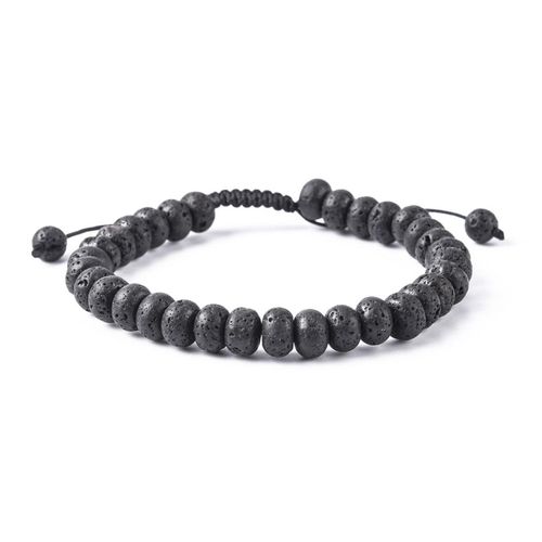 Aye Do Mens Black Lava Bead Bracelet 6320-NP-MLAVAB-black