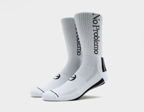 No Problemo Logo Socks, White