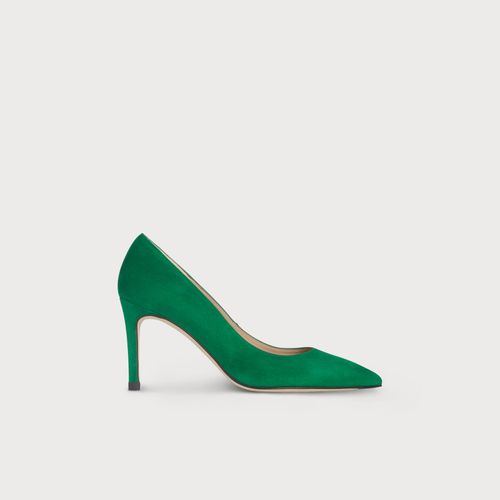 Floret Green Suede Pointed...