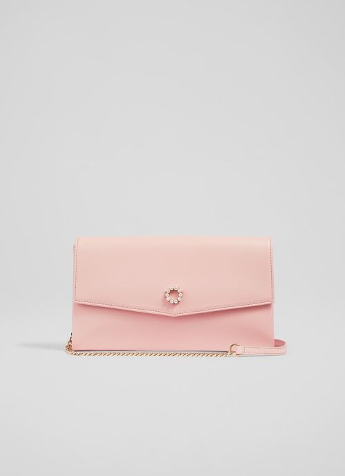 Mason Pink Leather Clutch...