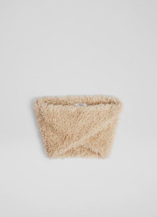 Kacy Cream Faux Fur Scarf,...