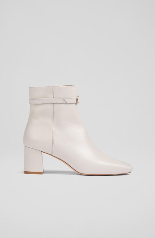 Natalia Cream Leather Ankle...