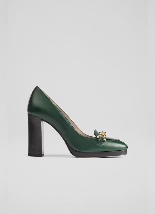 Attley Green Leather Platform...