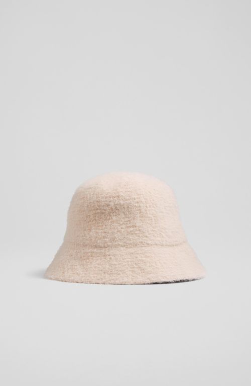 Lira Cream Fluffy Knit Bucket...