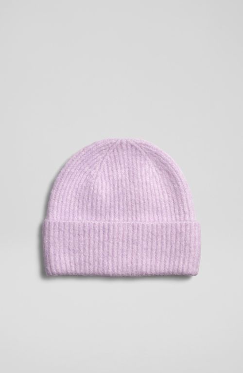 Shona Lilac Rib Knit Beanie,...