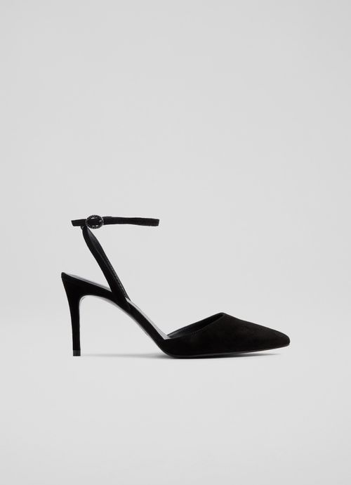 Nova Black Suede Ankle Strap...