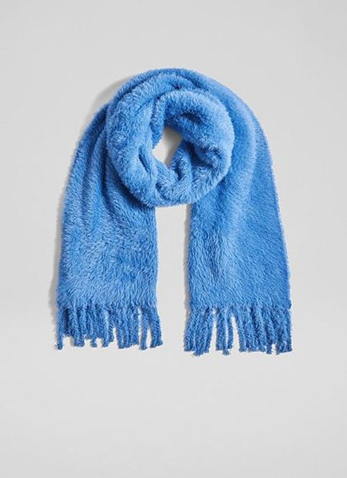 Lisa Blue Knit Tassel Scarf,...