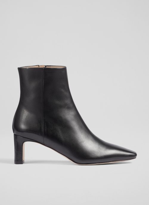 Margaux Black Blunt Toe Boot, Black