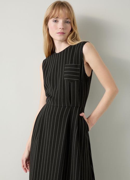 Ellis Black & Cream Pinstripe...