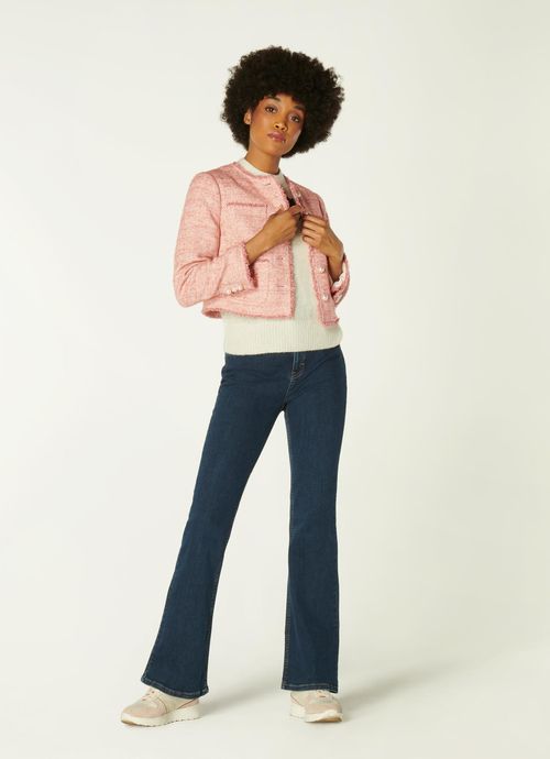 Celeste Pink Tweed Cropped...