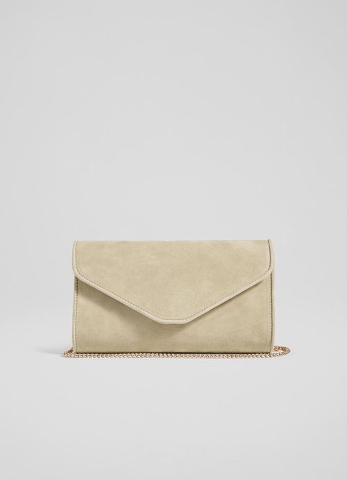 Dominica Beige Suede Clutch...