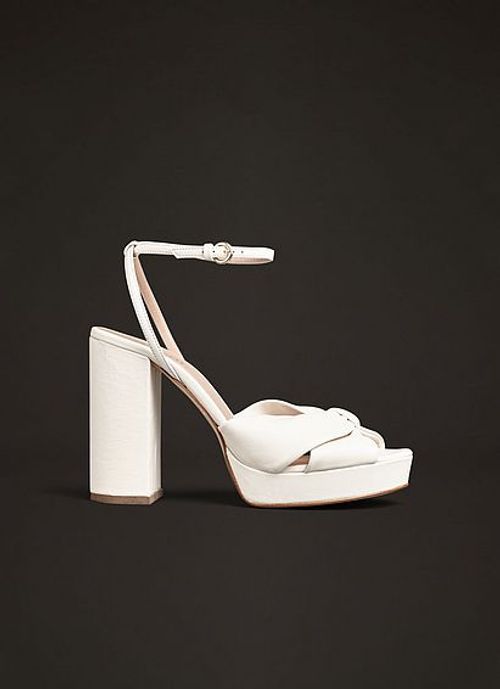 Amanda Cream Leather Platform...